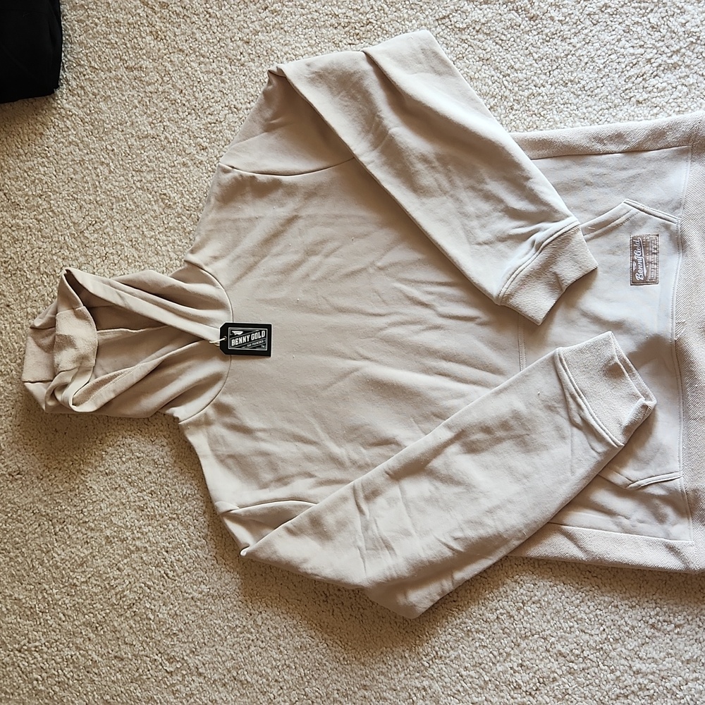 Brand new tan-white hoodie